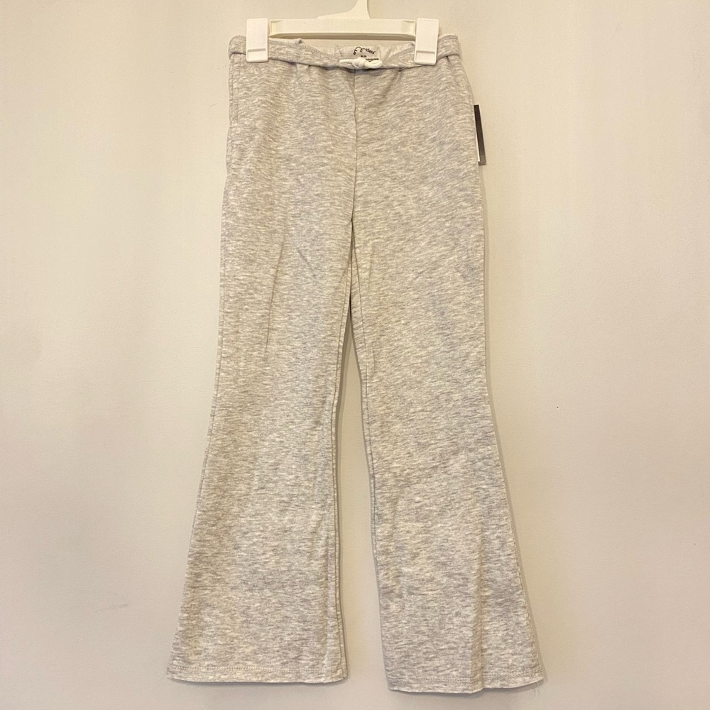 Girls Gray Flared sweat Pants Sz 8 NWT